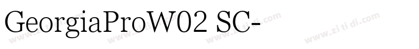 GeorgiaProW02 SC字体转换